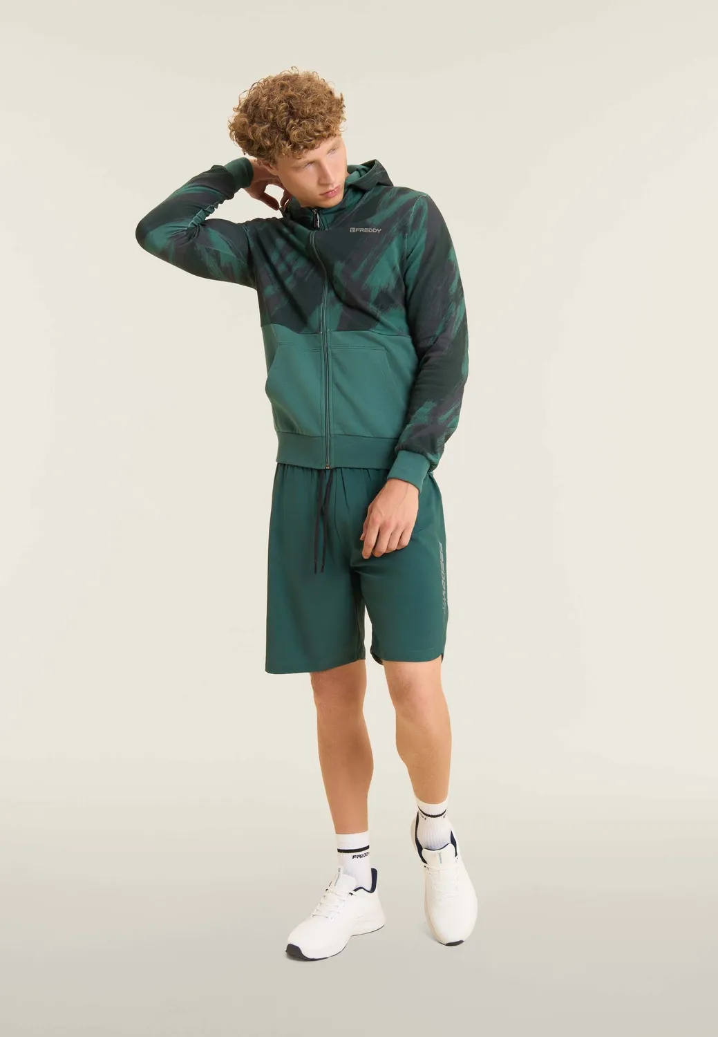 Freddy Slim Shorts Herren Zip-Taschen Jet Black
