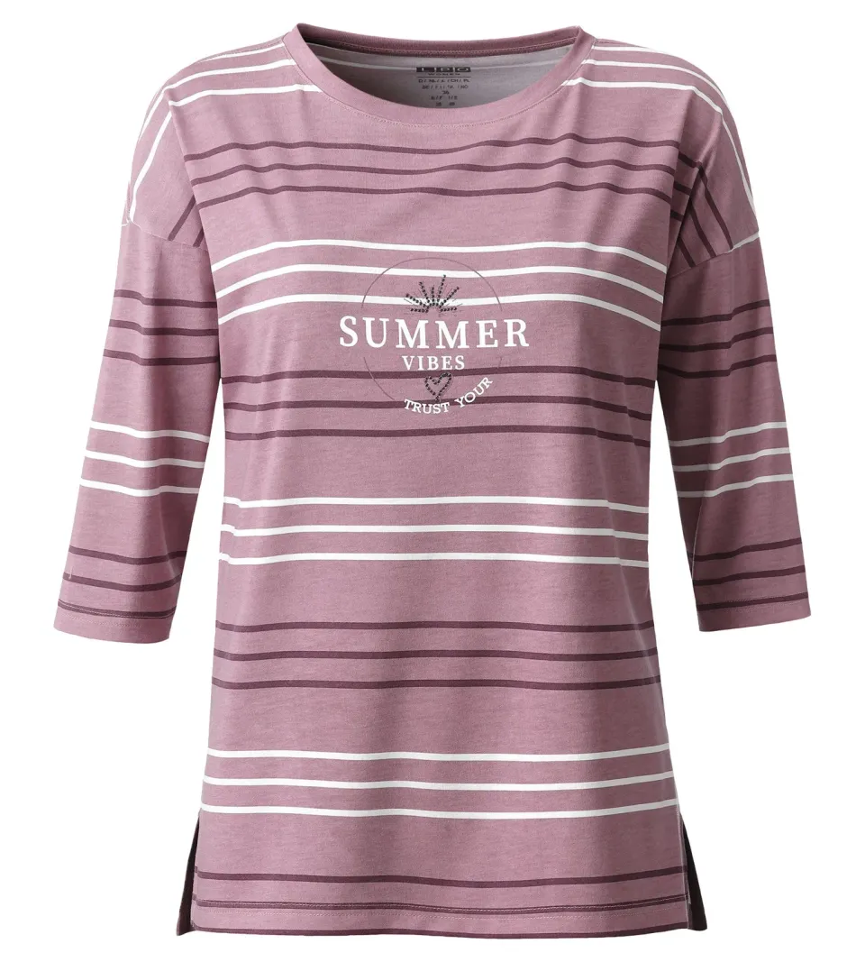 LPO Selina T-Shirt beere Damen Streifen-Print