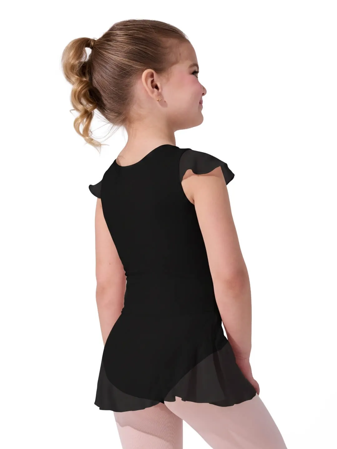 Capezio Flutter Sleeve 11305C Kleid Pink Baumwolle