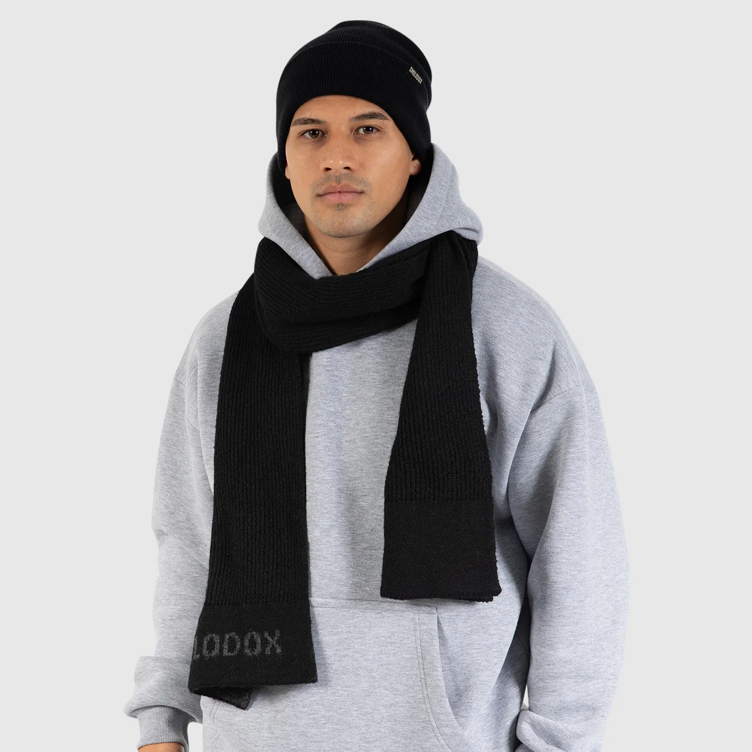 Smilodox Zeyn Arctic Schal Schwarz extra lang