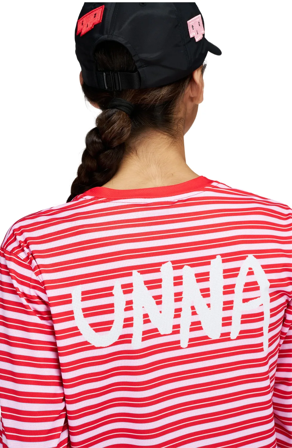 UNNA Striped LS W Laufshirt Turbo Rose langarm atmungsaktiv