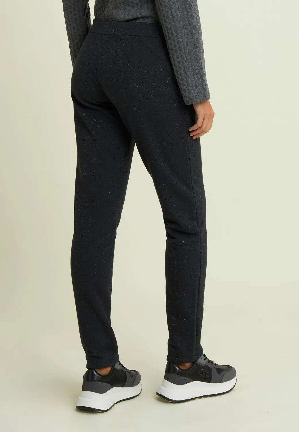 Freddy Regular Mélange Hose NQL Schwarz mit Lurex