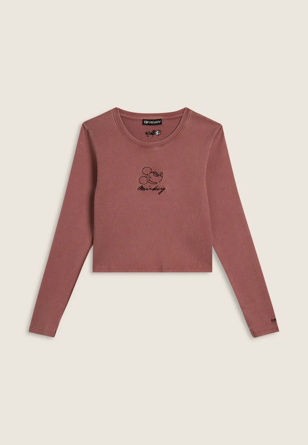 Freddy Disney Cropped Langarmshirt Crystal Gray