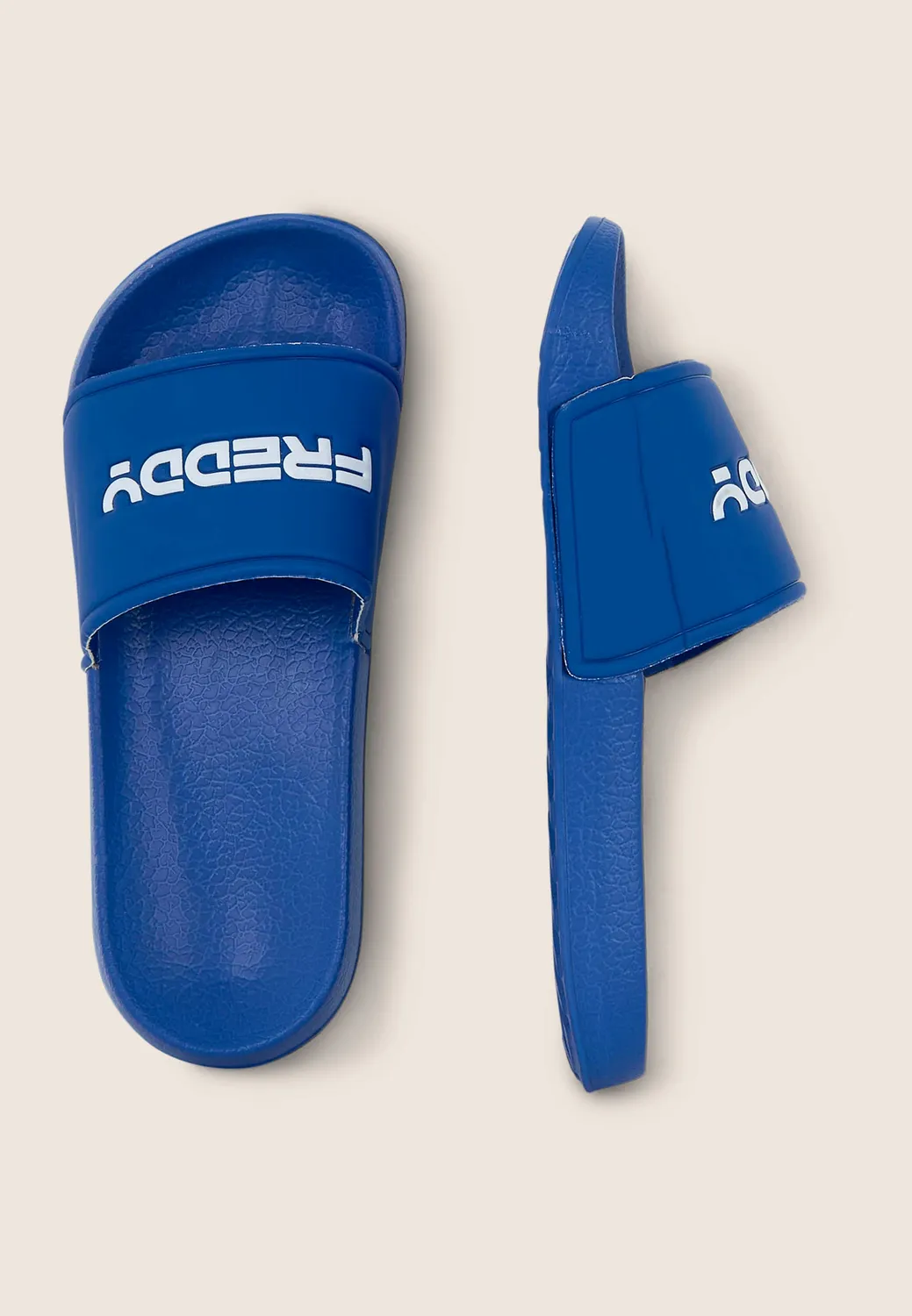 Freddy Slider Unisex Badeschlappen Blau Maxi-Logo