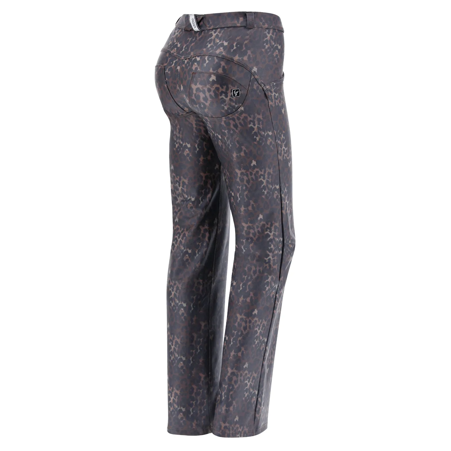 Freddy WR.UP Wide Leg Hose Leopard Kunstleder