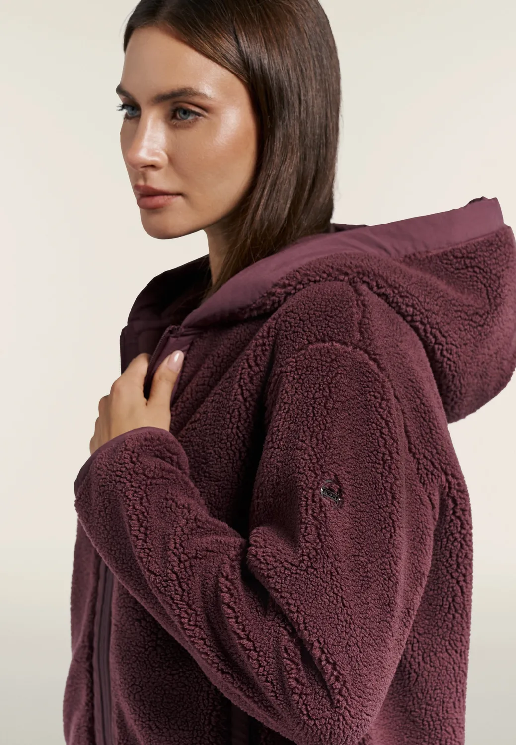 Freddy Sherpa Polar Fleece Jacke Damen Kapuze