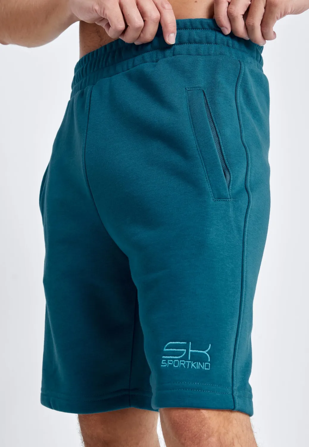 SPORTKIND Shorts Baumwolle Herren Hose mit RV-Taschen