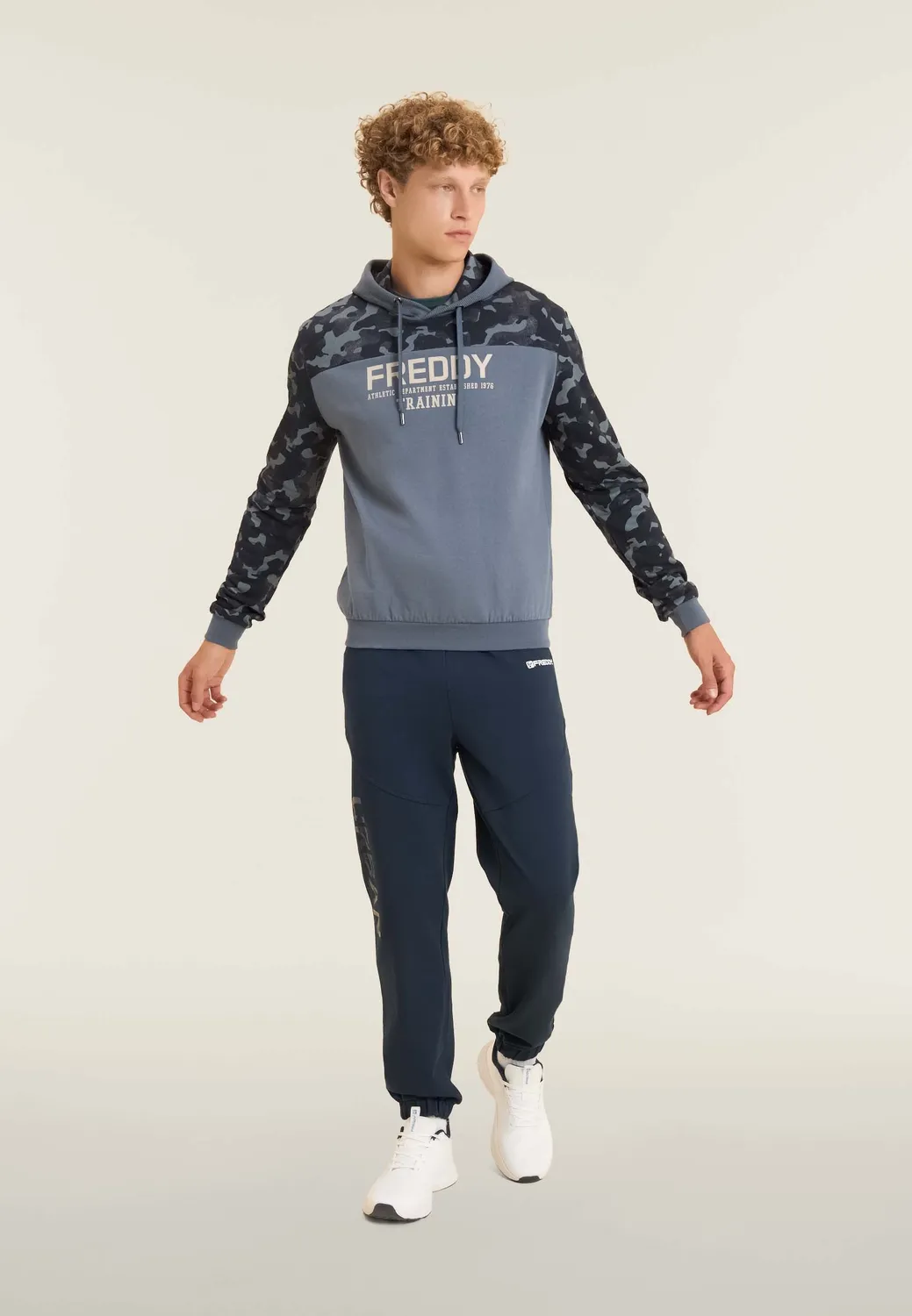 Freddy Camouflage T-Shirt Regular Grün Herz-Logo Baumwolle
