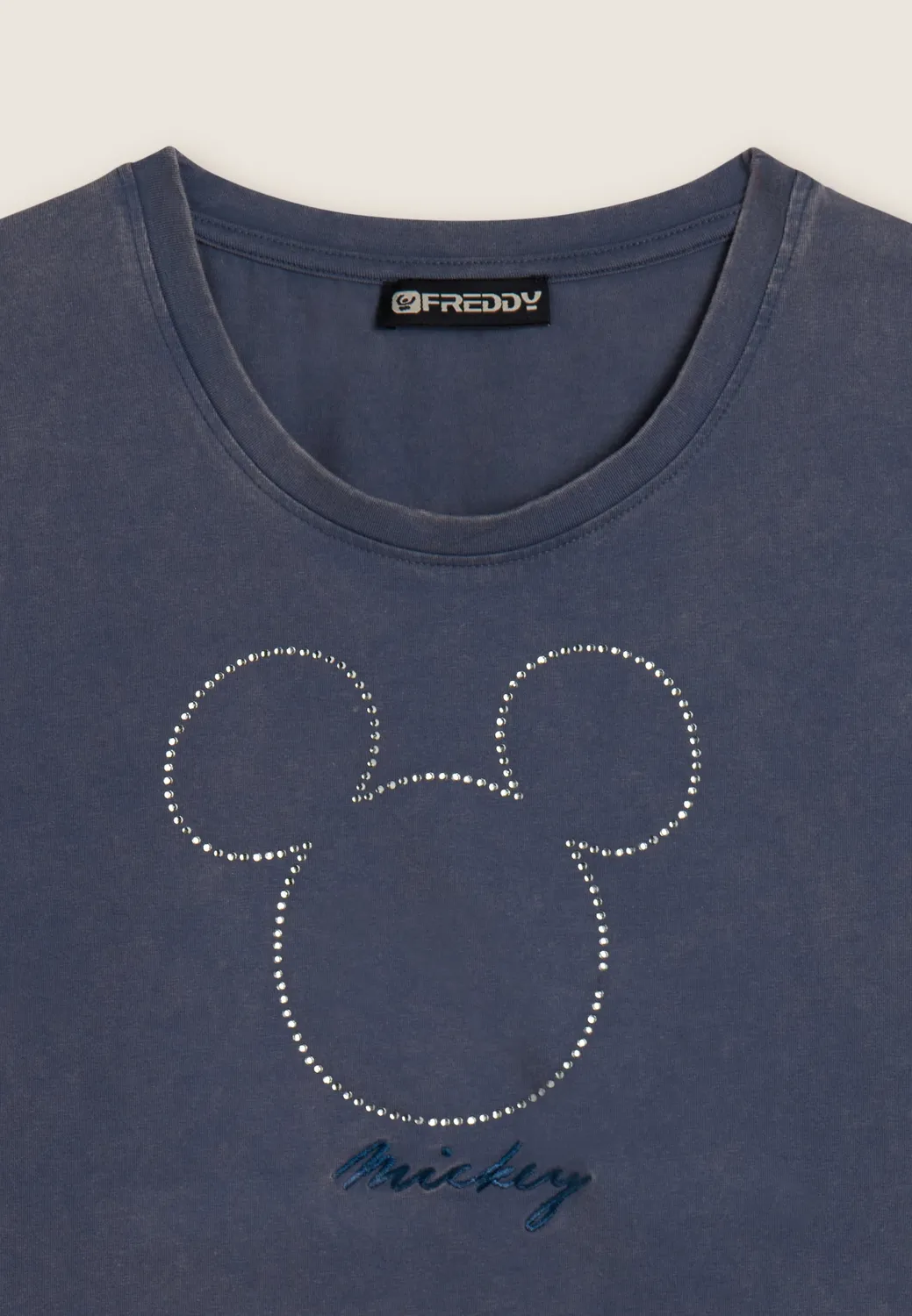Freddy Mickey Mouse Cropped T-Shirt Strass Bering Sea