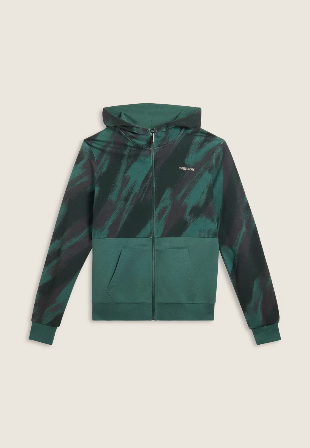 Freddy Allover Abstract Hoodie Schwarz MC34N