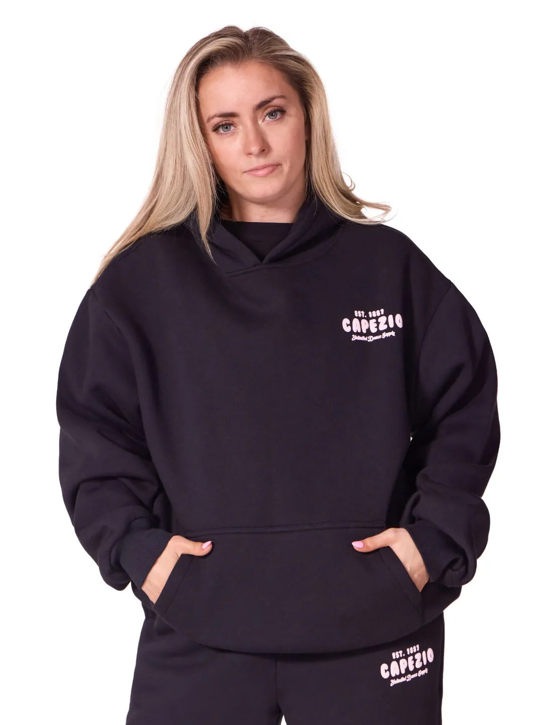 Capezio Jet Setter Momentum Hoodie Schwarz oversized