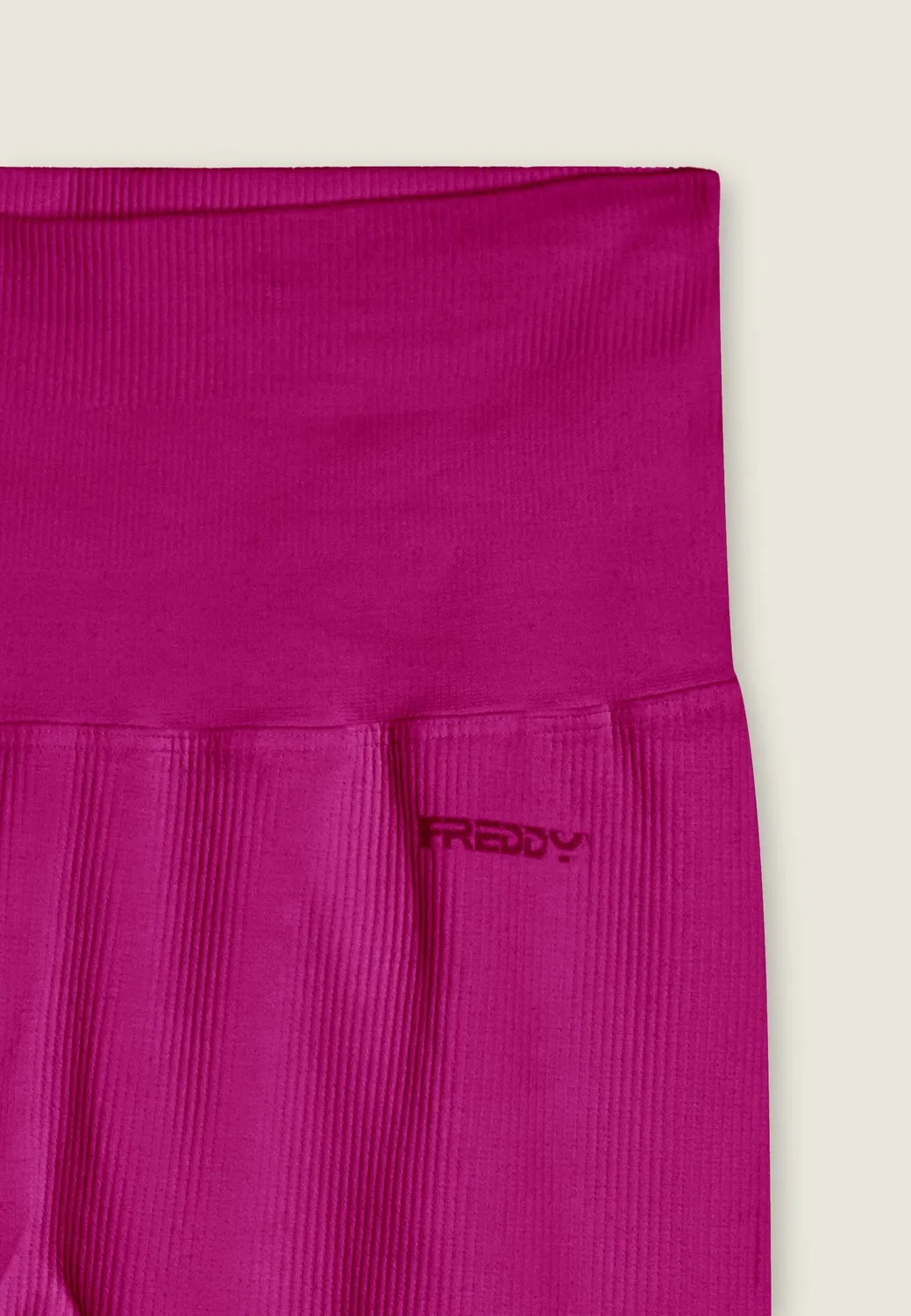 Freddy 7/8 Leggings Seamless Rippen Monaco Blue hoher Bund