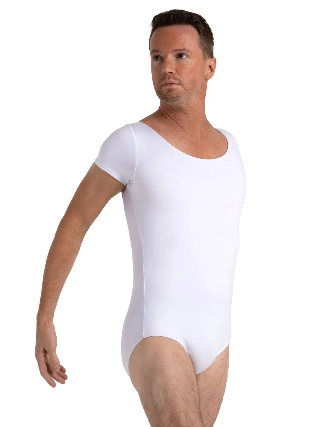 Capezio Studio Kurzarm Tanzanzug Herren Schwarz Stütz