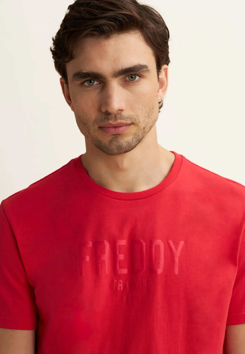 Freddy T-Shirt Baumwolle Training Print Rosa Regular Fit