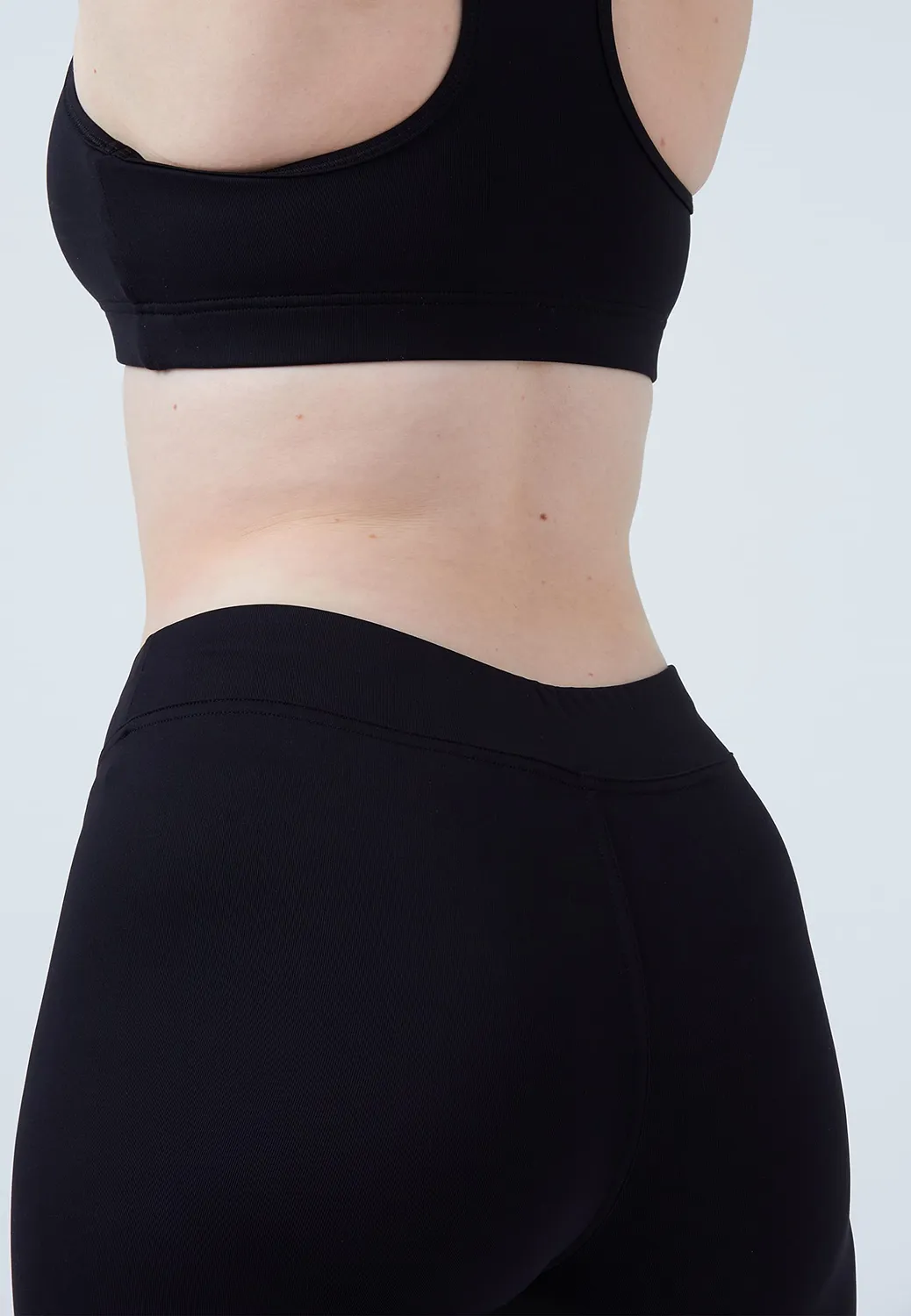 SPORTKIND 3/4 Capri Leggings Mid Waist schwarz blickdicht