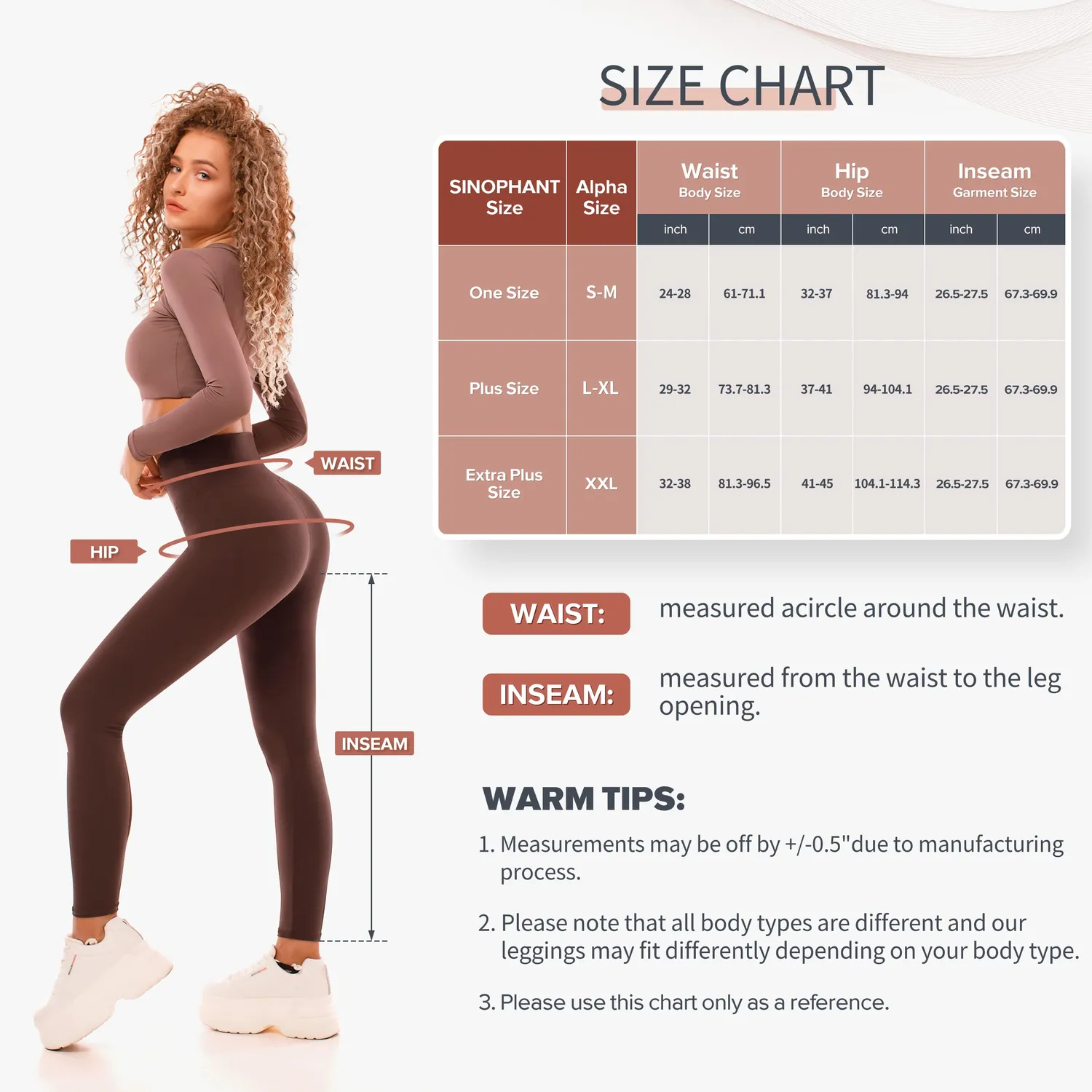 SINOPHANT High Waist Leggings Damen Sportleggings blickdicht