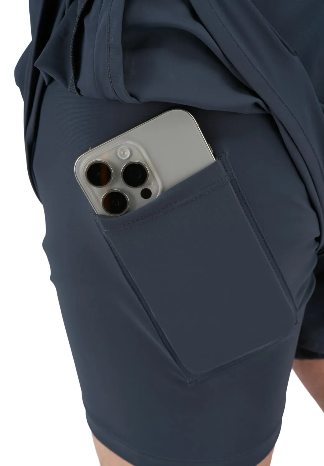 UNNA Flow Shorts 3" Laufshorts Blue Grey leicht