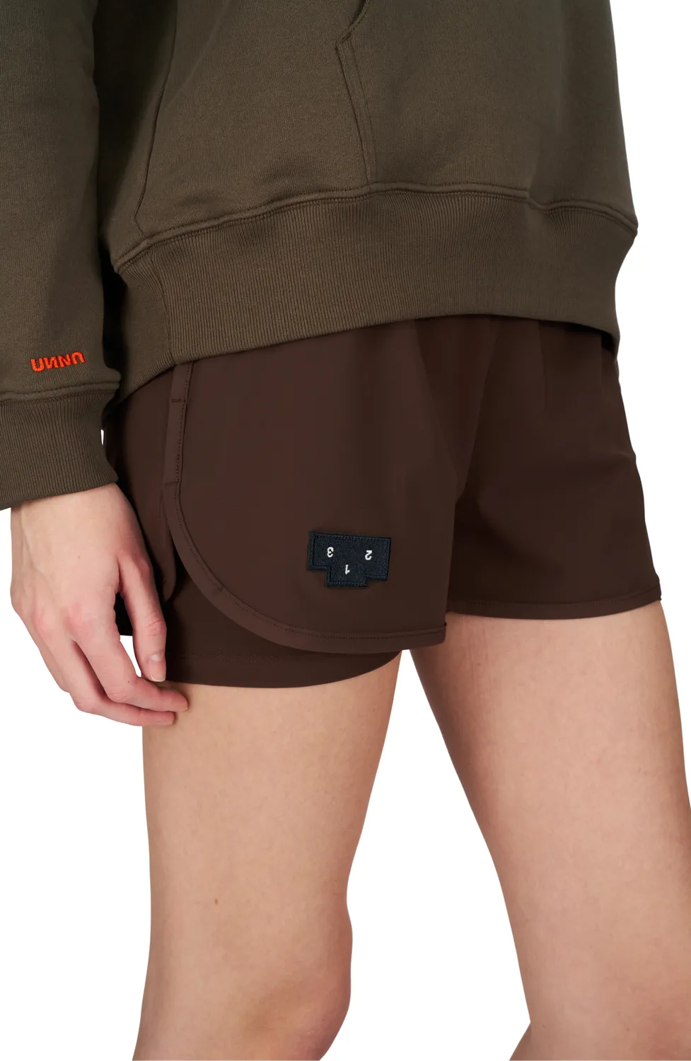 UNNA Flow Shorts 3" W Laufshorts Rotbraun mit Innenslip