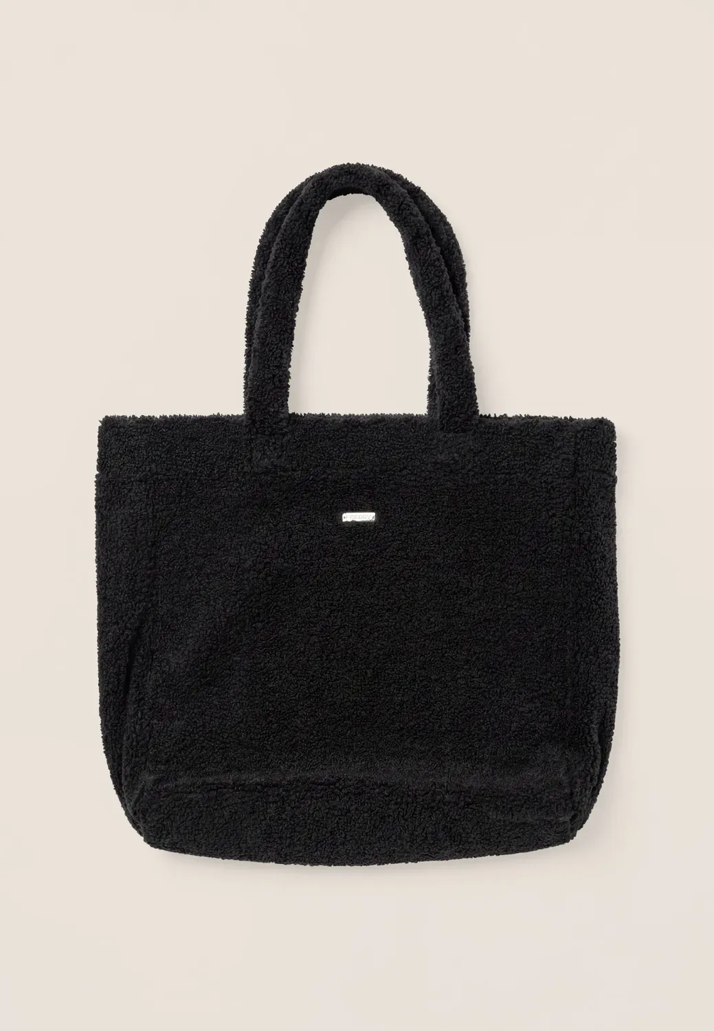 Freddy Tote Tasche Damen Schwarz Sherpa Plüsch