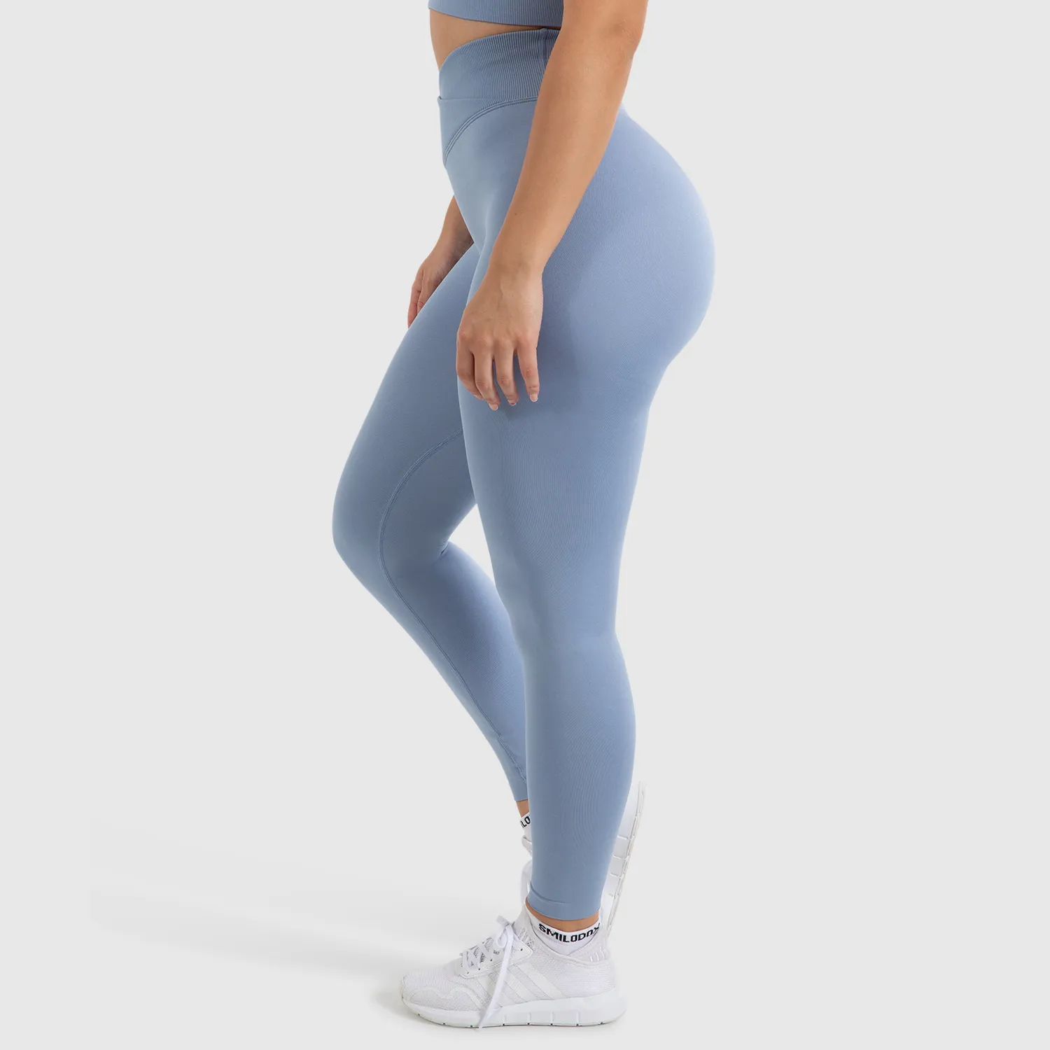 Smilodox Cetrina Silvia Scrunch Leggings Schwarz V-Bund