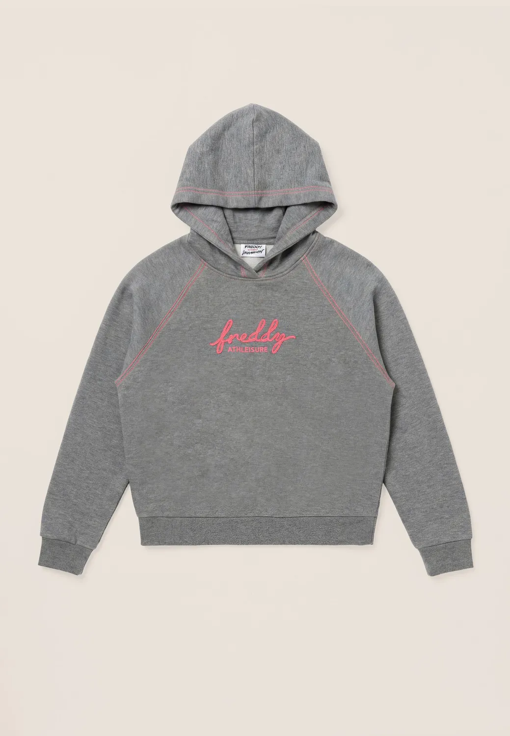 Freddy Comfort Mélange Hoodie Damen Grau Neon-Stick