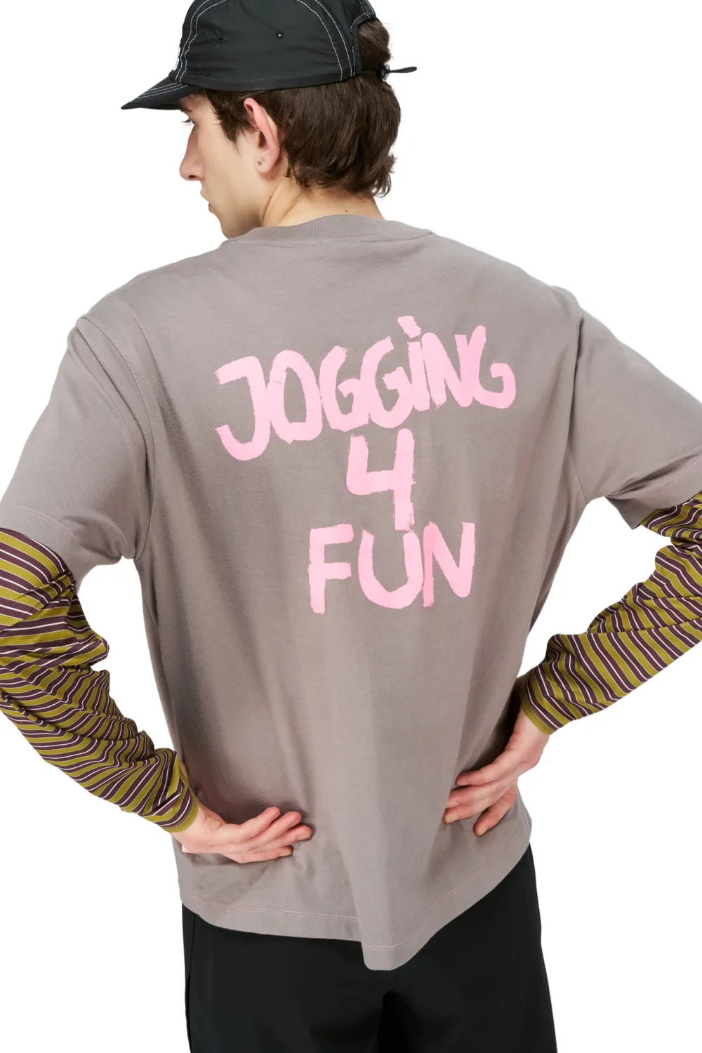 UNNA Jogging 4 Fun Tee T-Shirt Herren Grau Bio-Baumwolle