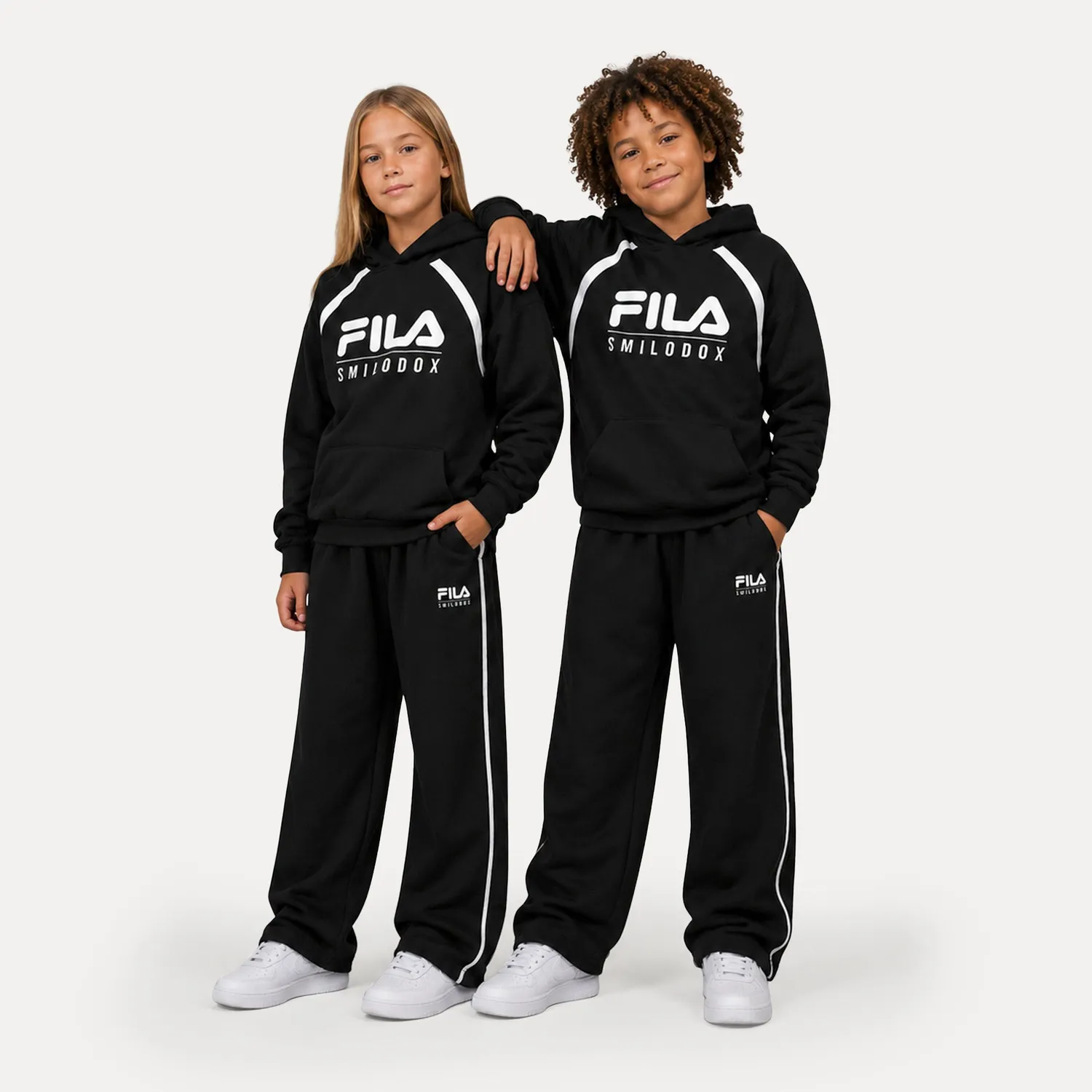 Smilodox x Fila Skylar Trainingsanzug Teens schwarz