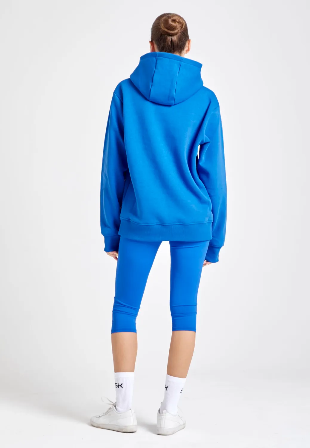 SPORTKIND Hoodie Kobaltblau S Baumwolle Oversized