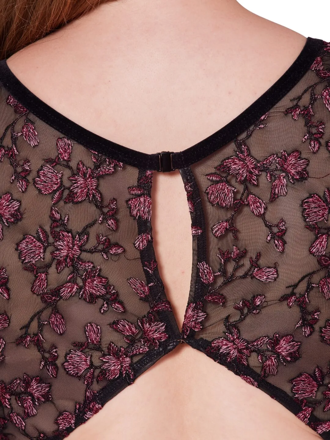 Capezio Ornate Romance Allure Mesh Tanzanzug Schwarz Stickerei