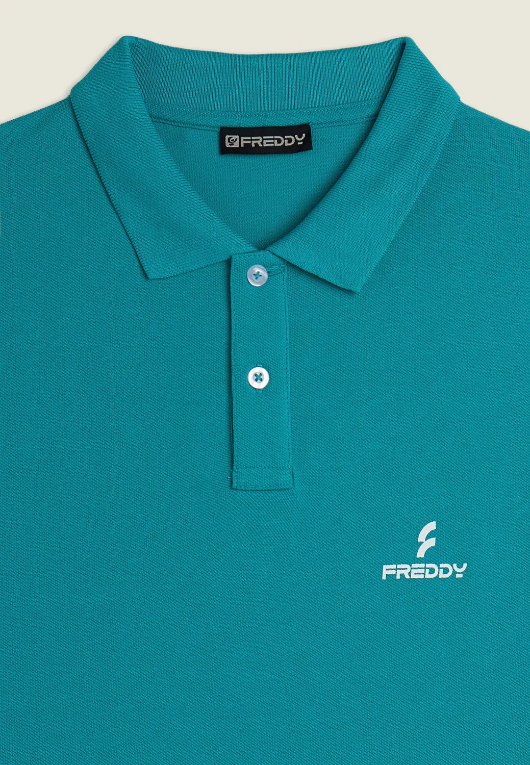 Freddy Polohemd Herren Piquet schwarz Baumwolle Logo