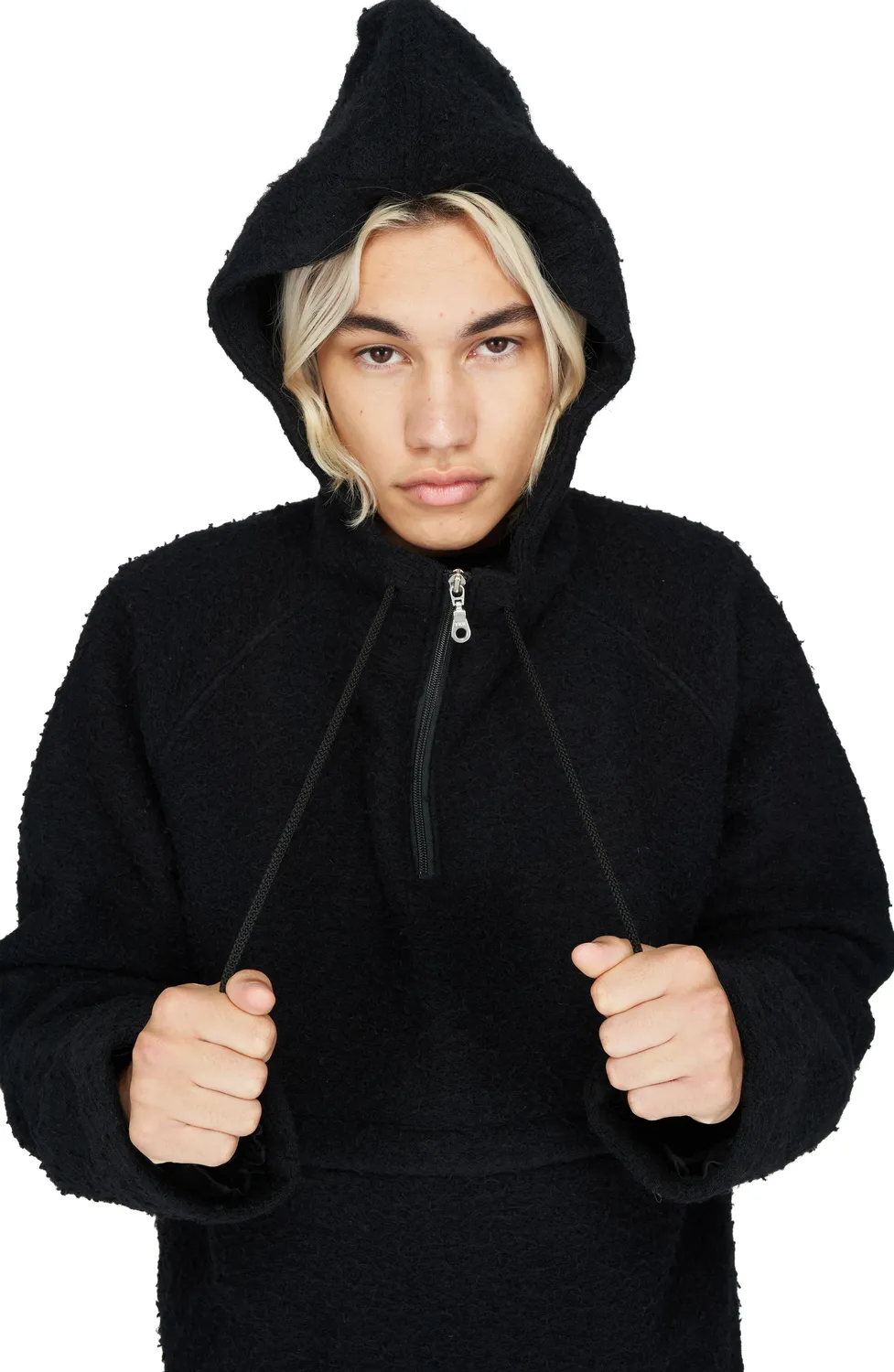 UNNA Walkman Anorak Herren Black Wolle