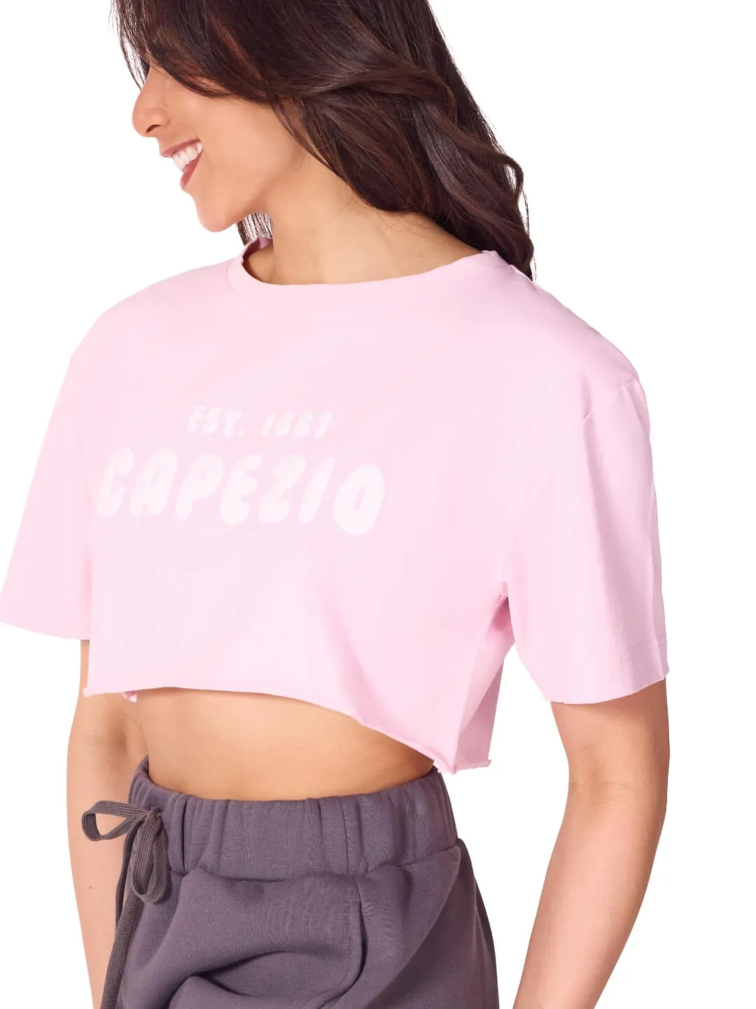 Capezio Jet Setter Essence Box Tee Shirt Schwarz cropped