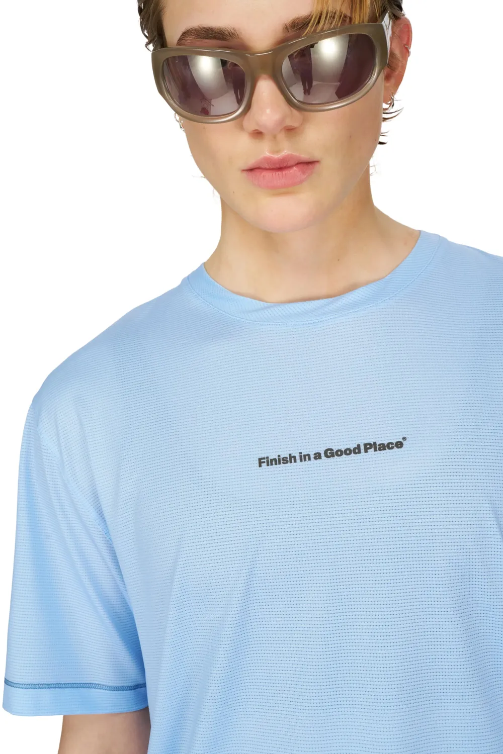 UNNA Wavy Tee W Laufshirt Serenity Blue schnelltrocknend