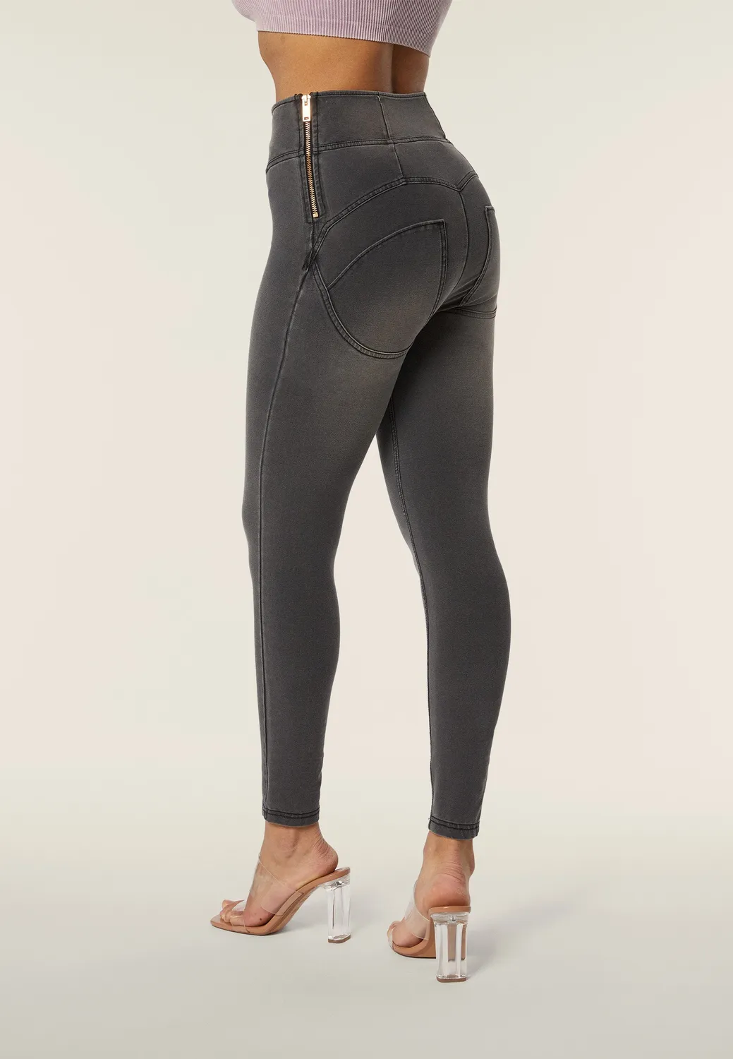 Freddy WR.UP Jeggings Damen High Waist Denim Grau