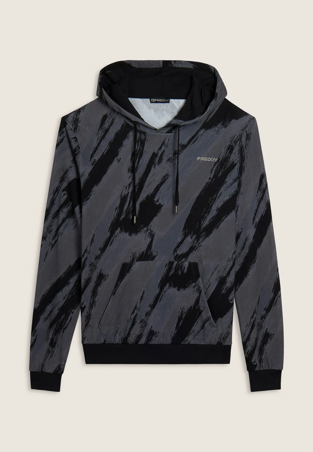 Freddy Hoodie Herren Allover Blau Kapuze Baumwolle