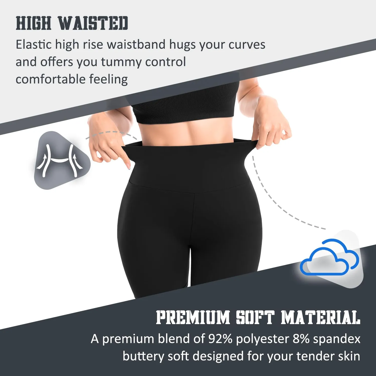 SINOPHANT High Waist Radlerhose Damen kurz mit Tasche Sommer