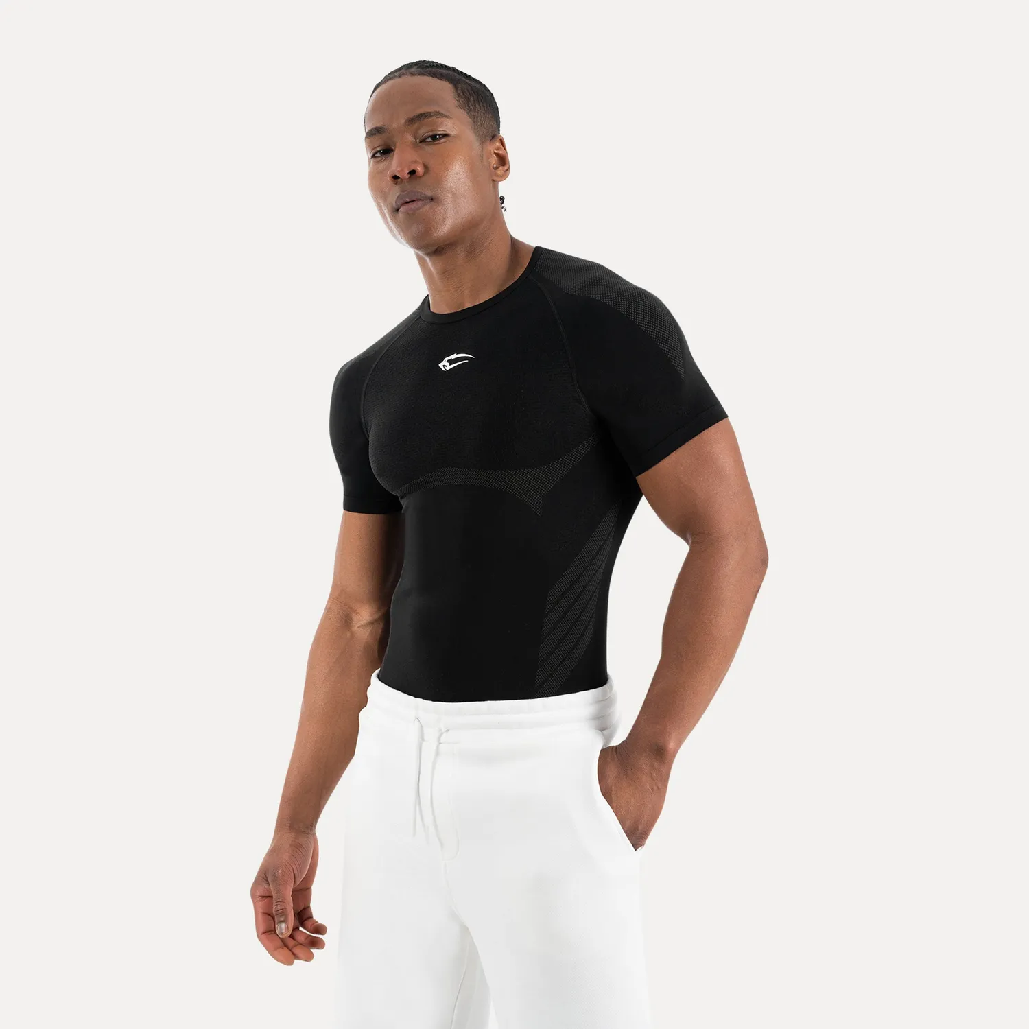 Smilodox Carnos Kompression T-Shirt Schwarz eng