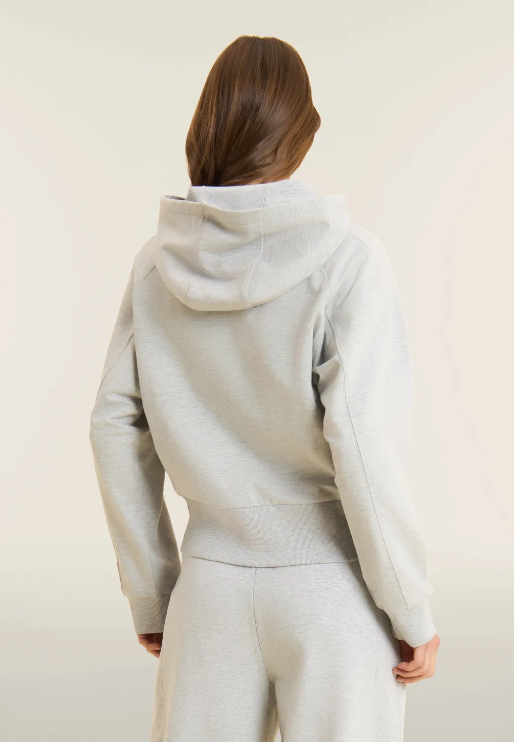 Freddy Boxy Cropped Kapuzenjacke H104 Grau Mélange