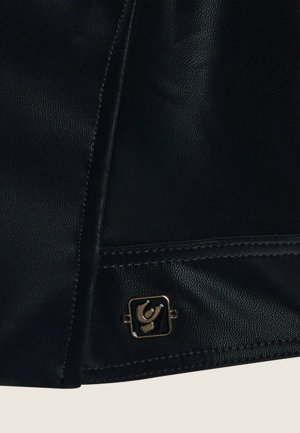 Freddy Kunstleder Jacke kurz Schwarz glänzend