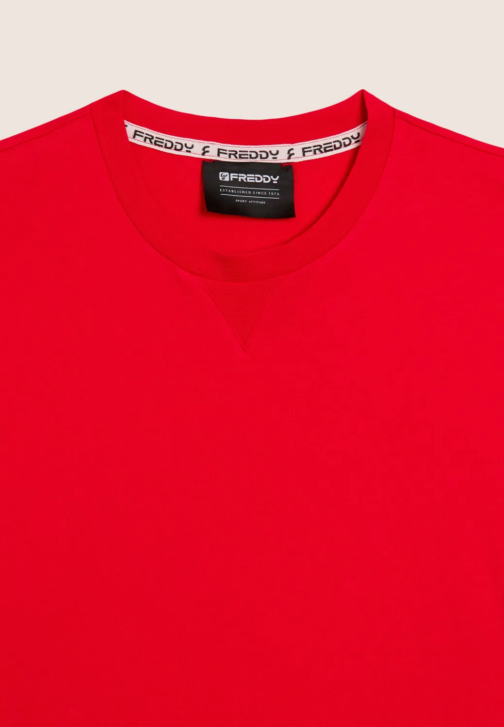 Freddy Langarmshirt Baumwolle Rundhals Black bequem