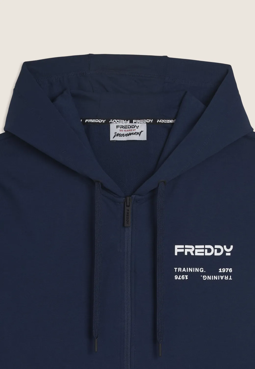 Freddy Herren Kapuzenjacke Full-Zip Schwarz French Terry