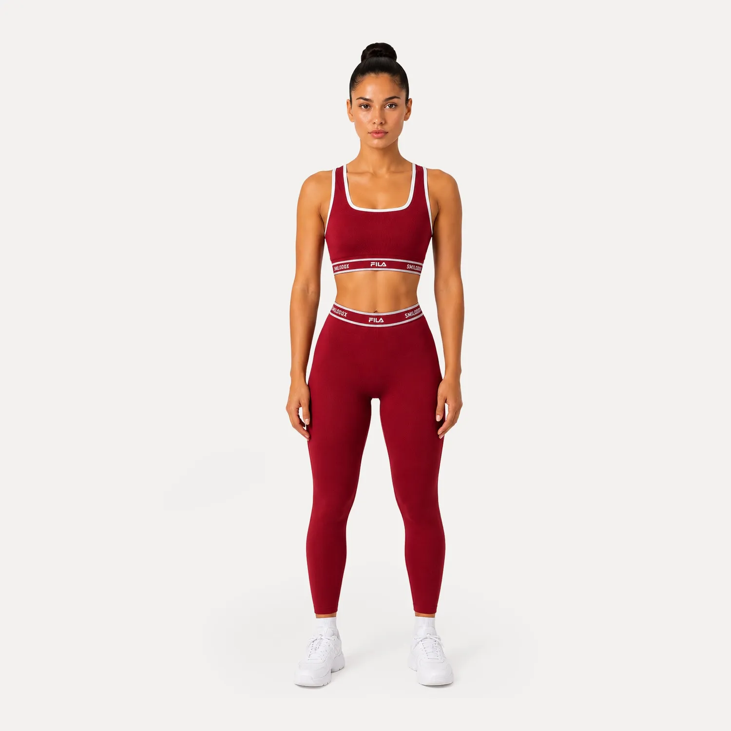 SMILODOX x FILA Noli Sport-BH Damen Schwarz Shaped Fit Halt