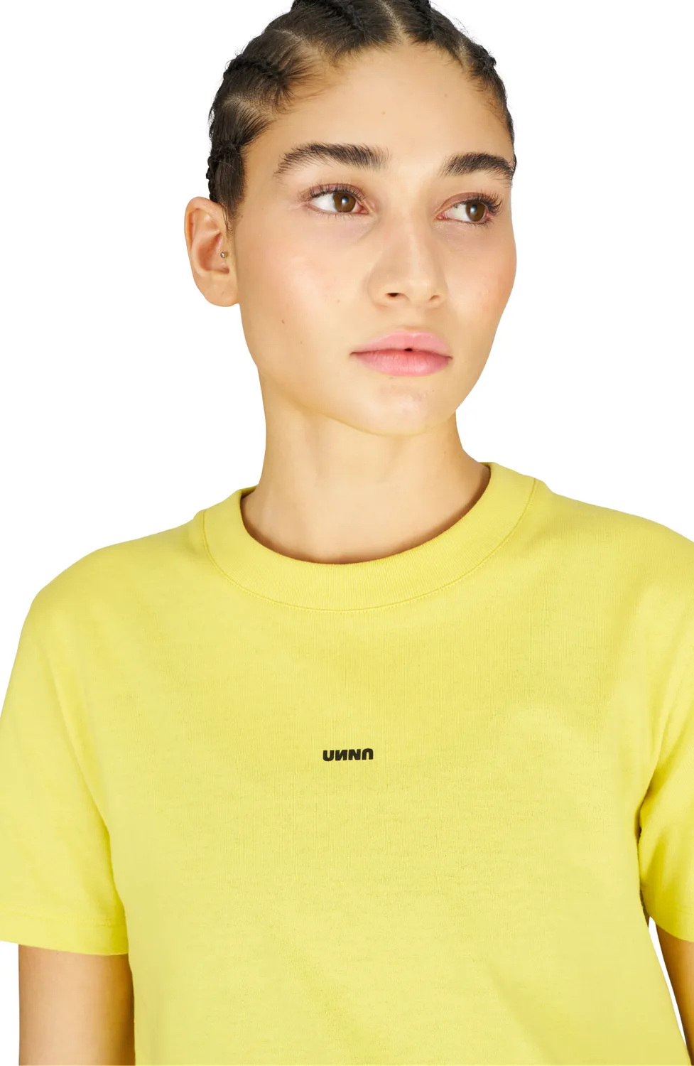 UNNA Skewed Tee W T-Shirt Jell-O Yellow Baumwolle