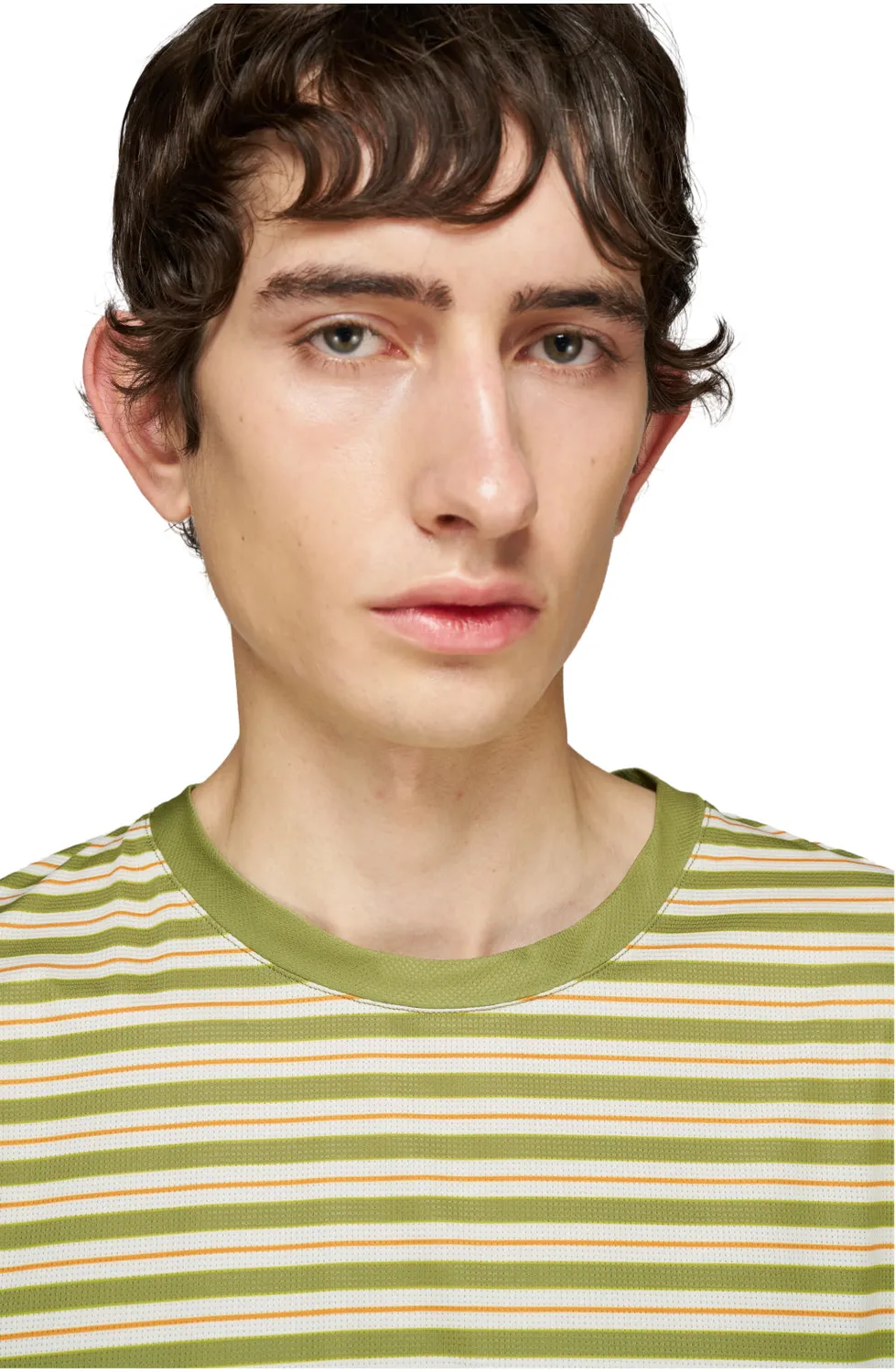 UNNA Striped LS Langarmshirt Sage Stripe recycelt