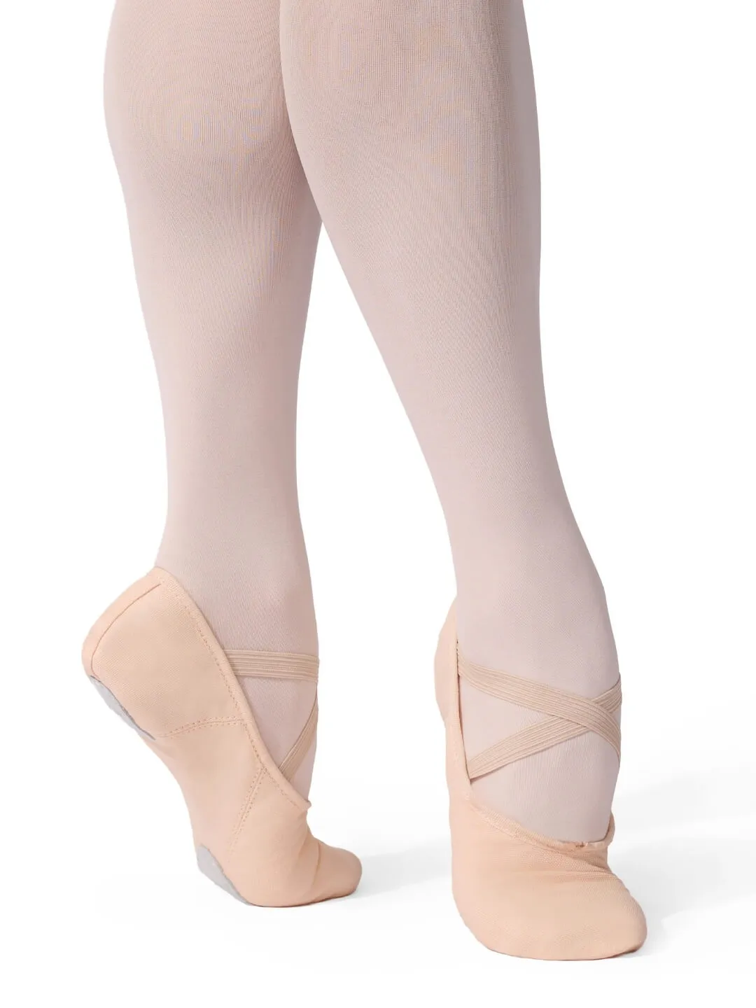 Capezio Juliet Canvas Ballettschläppchen Hellrosa geteilte Sohle