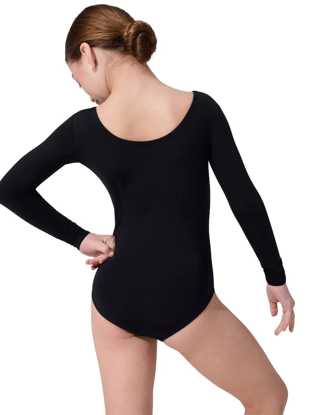 Capezio Team Basics TB134 Langarm Body Schwarz Mädchen