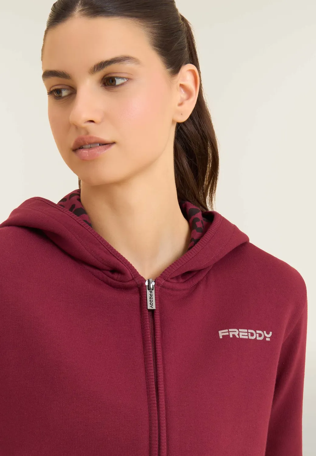 Freddy Trainingsanzug Animalier Cordovan-Schwarz