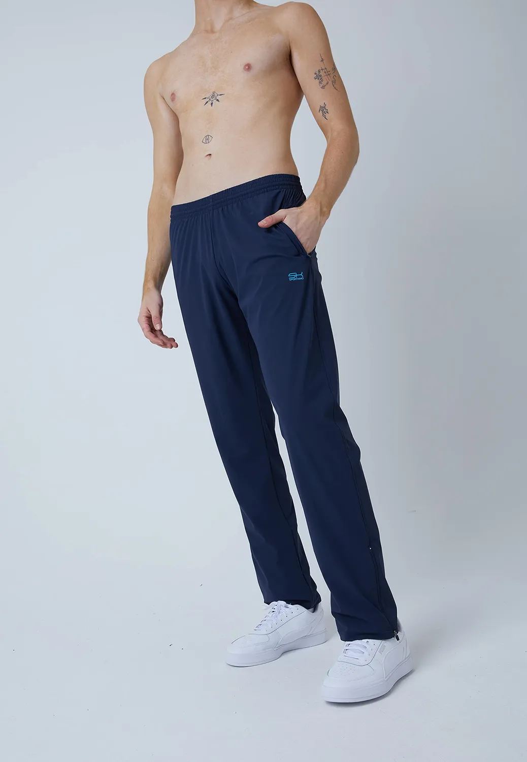 Sportkind Woven Trainingshose Navy Gr. L mit Zip