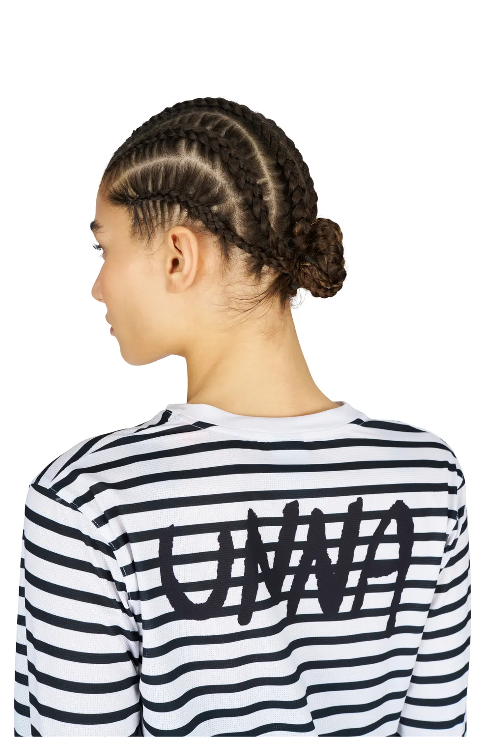 UNNA Striped LS Shirt Navy White langarm