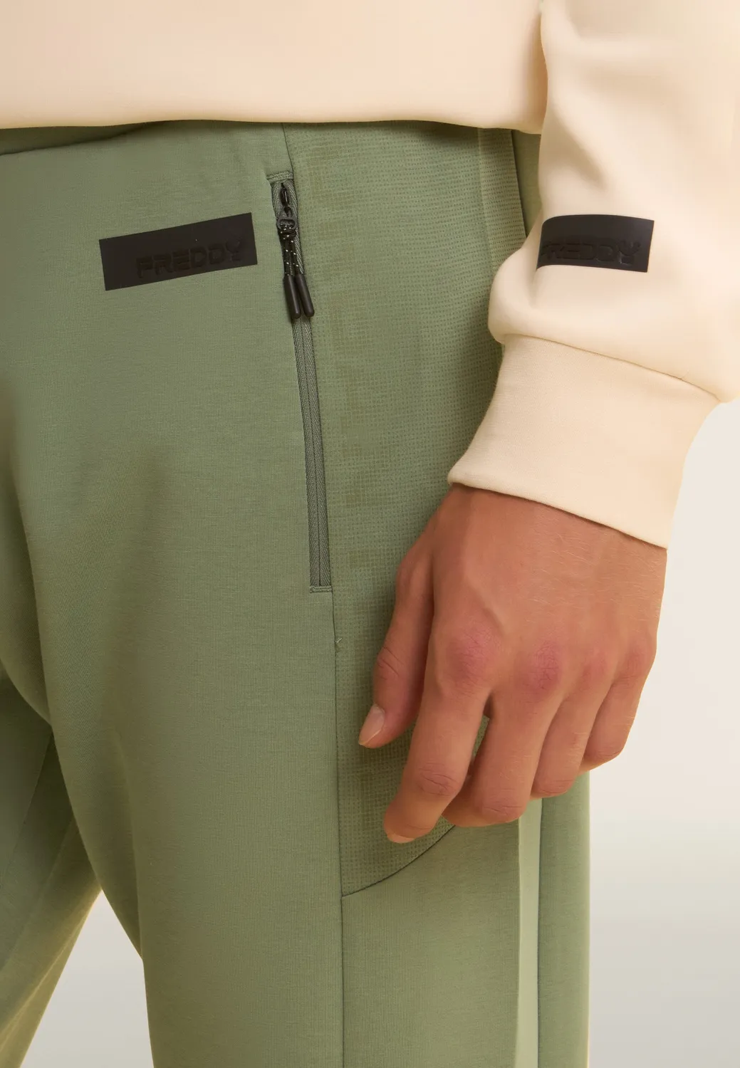 Freddy Urban Tech Interlock Jogginghose Herren Blau Bündchen